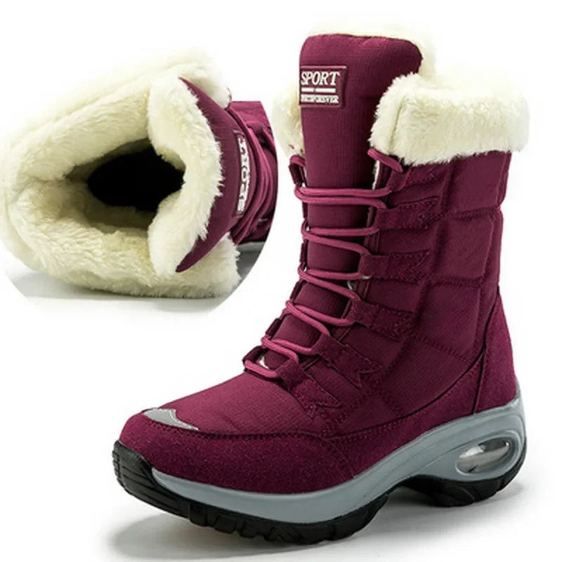 High Quality Waterproof Comfortable Plush Luxury Winter  Snow Boots for Woman - Our Outdoor Escape