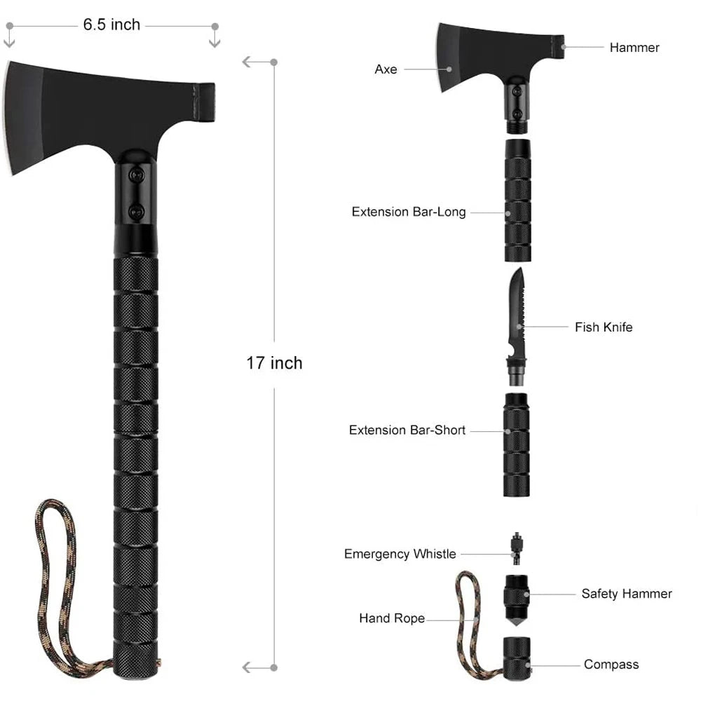 Multi-function Tactical Axe with Sheath Blade Protection