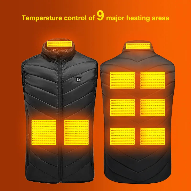 Men Women USB Electric Thermal Warm Hunting Heated Vest